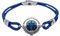 Starfunky Bracciale Blu con Rosa dei Venti Blu (Cerchio con Borchie)