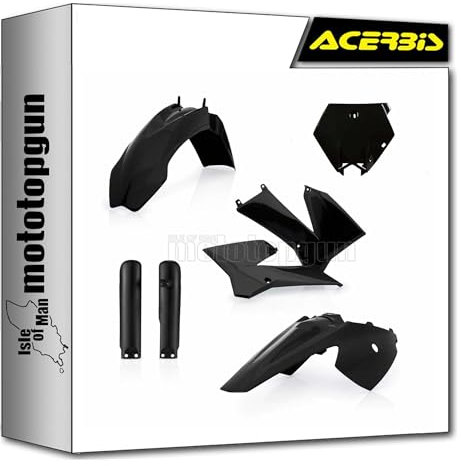 acerbis 0016374.090 plastic full kit schwarz kompatibel mit ktm sx 85 2006 2007 2008 2009 2010 2011 2012 mototopgun