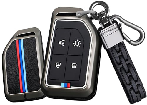 TECART Custodia intelligente per chiave auto, adatta per Volvo CARGO 555 FH16 FM FH EVRO Truck Metal Custodia protettiva per chiavi originali Sostituire la custodia portachiavi Keyless Go protezione 4