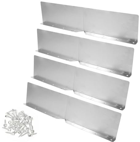 BESTonZON 4pcs Roof Rainwater Diverter Gutter Splash Guards Rain Diverter for Roof Gutter Downspout Guard Roof Guards for House Gutter Guards Aluminum Concrete Splash Proof