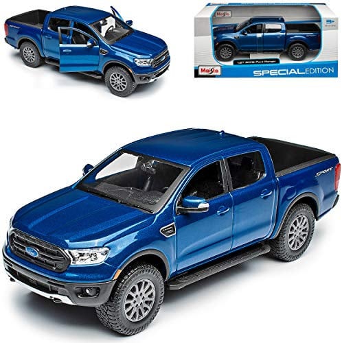 Ford Ranger Pick-Up Blau 3. Generation Ab 2015 1/27 1/24 Modell Auto