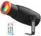 Pinspot LED Licht, Czgor 18W RGBW 4 in 1 LED Pinspot Punktstrahler mit Fernbedienung und Lichtleitersäule, Weicher Gemütlicher Effekt Helles Bühnenlicht für Spiegelball DJ Disco Party Club