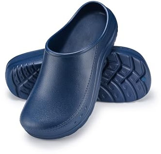 ESTRO Zuecos Sanitarios Mujer Cerrados - Cross Hombre Zuecos Mujer Sanitarios Zapatos de Cocina Hombre CC01 (46, Azul Oscuro)