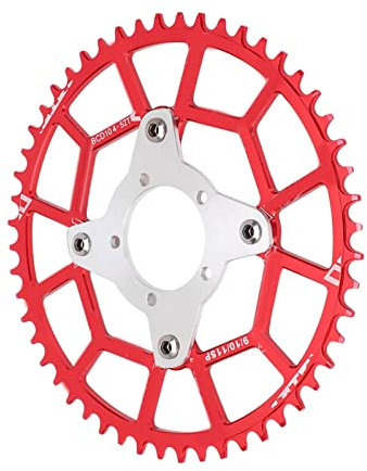 Drfeify Drive Chainring Motor Bike Gear AdapterChainring Adapter Set, Durable Sprocket Adapter High Hardness Drive Chainringfor Drive MotorChainrings (Red)