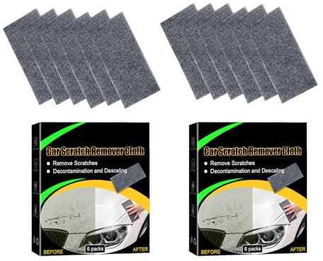 YANINEE 12 Stück Nano Sparkle Tuch Auto Kratzer Original für Reparatur von leichten Kratzfarben Lackpflege Autoreinigung