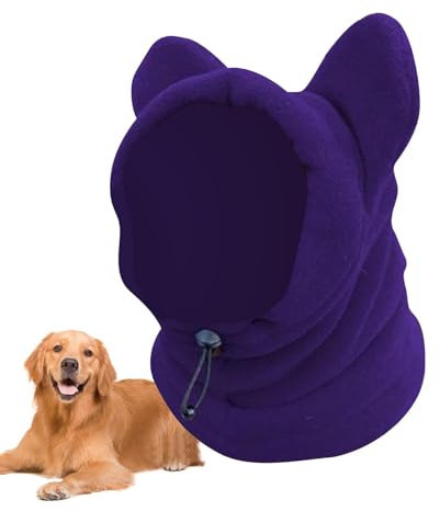 Berretto e Paraorecchie per Cani | Cappello Caldo Con Cappuccio in Pile Polare - Sciarpa Scaldacollo Con Cappuccio per Orecchie da Freddo per Animali di Piccola e Media Taglia