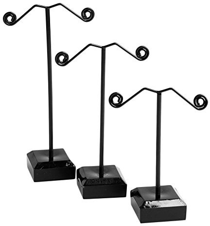 3Pcs Acrylic Earring Display Stand Black Clear Earring Holder for T Earring Retail Display Photography Props Earring