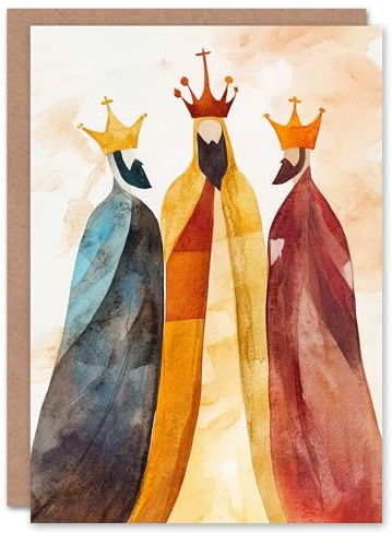 Artery8 Three Wise Men Kings Magi Bible Blank For Him Or Her Art Xmas Festive Christmas Card