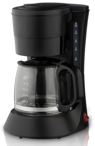 Irishom Elektrische Kaffeemaschine Filterkaffeemaschine mit 600 ml/20,3 oz Kaffeekanne Espressokocher 600 W Heizkaffee-Teekanne mit Tropfschutzfunktion Ergonomischer