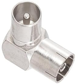 HiAoey 1 Stücke TV PAL RF Messing Buchse auf Stecker 90 Grad Rechtwinklig Koaxial Adapter Antenne Koaxialkabel Stecker auf Buchse Stecker