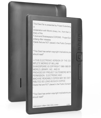 E Reader, 7-inch Color Screen E-book Reader, Built In Music, Video, Picture, Pdf Reader Tablet, Portatile Ebook Reader Impermeabile Ultra Clear Electronic Screen Per Bambini, Adulti & Anziani Lettura