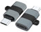 Adaptadores de metal USB tipo C hembra a microUSB macho, convertidores de datos de 480 Mbps, adaptadores de carga para teléfonos y portátiles