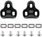 YYunying Anti-Rutsch TPU Oberfläche Radfahren Cleats mit Memory Positioner Funktion Kompatibel mit Look Keo Allen Pedalen,1 Paar Schwarz