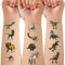 RYMAUP 4 Bögen temporäre Dinosaurier-Tattoos für Kinder, süße Wald-Dinosaurier-Tattoos für Geburtstagsparty-Zubehör, Dino-T-Rex-Tattoo-Aufkleber für Kinder, Jungen und Mädchen