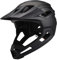Mountain Bike Helmet for Adult Breathable Shock-Proof PC Full Face Bike Helmet with Detachable Chin Holder & Visor Adjustable Unisex Black for Biking Outdoor Mountain Helme