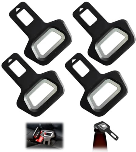 LAJUP 4 Pezzi Blocca Cintura Sicurezza Auto, Clip Per Cintura Di Sicurezza Per Auto, Disattiva Allarme Cintura Di Sicurezza Auto, Auto Fibbia Della Cintura Fermo Per Cintura Di Sicurezza