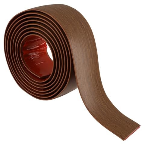 2M PVC Laminate Floor Door Threshold Strip, Transition Strip Doorways, Self Adhesive Viny Door Edge Strip for Joining Floor Gaps, Doorways Threshold Transition,Floor Bars Tiles (4cm, Thai Teak Color)