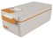 Gamelle chauffante sans fil rechargeable - Batterie auto-chauffante 12000mAh, réchauffeur alimentaire portable pour bureau, voyage et plein air(White)