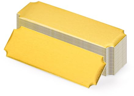 Modixun Namensschilder mit selbstklebender Rückseite, Lasergravur-Schablonen, personalisierbare Trophäenplatte aus Aluminium, graviertes Metall, personalisierbar, Namensschild, 7,5 x 2,5 cm, 30 Stück