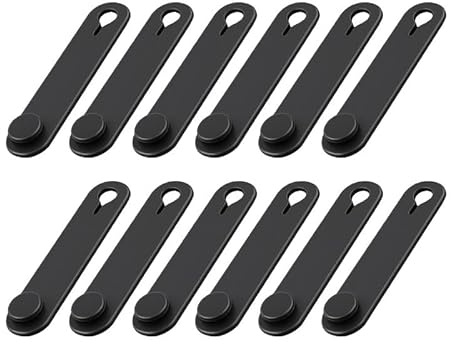 12 fascette per cavi in gomma, 9,3 cm x 1,5 cm cinghie riutilizzabili di gestione dei fili per moto, auto, caricatore domestico e prodotti meccanici, nero