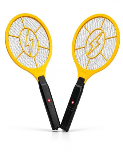 Drihara 2-Pack Electric Fly Swatter – Battery Powered Bug Zapper Racket