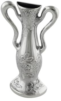 FashionJunkie4Life Sterling Silver Floral Pattern Flower Vase Lapel Pin with Handles