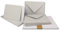 25x Faltkarten SET DIN A6/C6 mit Brief-Umschlägen in Hell-Grau - inklusive Einleger - 14,8 x 10,5 cm - Premium Qualität - FarbenFroh