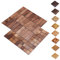 wodewa Holz WandverkleIdung Holzmosaik Fliese 28x28cm Nussbaum Echtholz Wandpaneele Moderne Wanddekoration Holz Holzverkleidung Fußboden Decke 30x93mm