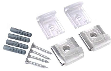 Befestigungsset für Spiegelglasscheibe, Wandmontage, transparente Kunststoff-Clips, Haken, Halterungen