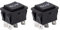 Heschen Interruttore a bilanciere 16 A 250 V CA, ON-OFF-ON, Momentary DPDT 6 terminali, nero, confezione da 2