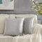 GIGIZAZA Kissenbezug 50x50 cm Grau Kissenhülle Samt Kissenbezüge Zierkissenbezug Dekokissen für Sofa Wohnzimmer Schlafzimmer 2er Set
