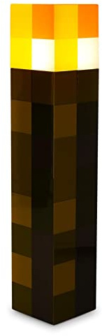 Minecraft Brown Stone Torch Plug-in Nightlight with Auto Dusk to Dawn Sensor | LED Mood Light for Kids Bedroom, Play Room, Hallway | Home Decor Room Essentials | Video Game Gifts and Collectibles