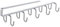 Metaltex 77336 My Hooks-Universal Hanger Hooks, Metallic Grey, 6 x 25 x 6 cm