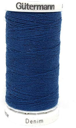 Gütermann Denim Polyester Nähgarn 100 Meter Jeansgarn pro Spule Mittelblau