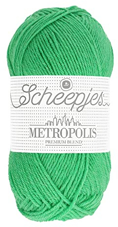 Scheepjes Metropolis 50g - 021 Rangpur, Green Knitting and Crochet Yarn