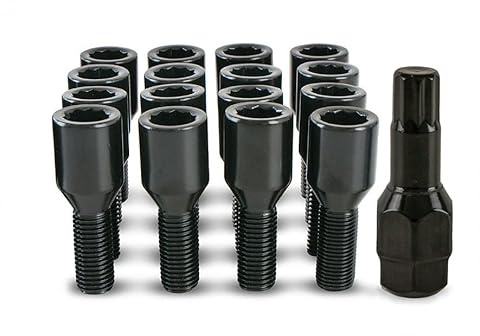 16 x Black Slim Fit Tuner Wheel Nuts for Vauxhall Astra Aftermarket Alloys | Precision Black Wheel Nuts designed to fit Aftermarket Alloy Wheels Only.