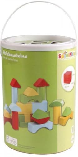 90 Holzklötze Trommelsteine bunt Sortiert