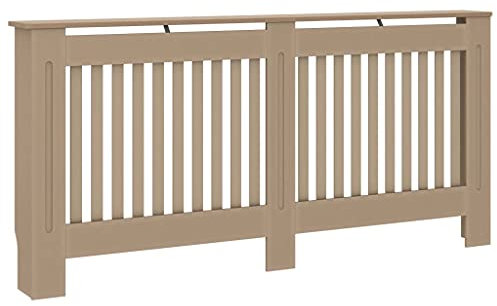 vidaXL Heizkörperverkleidung mit vertikalen Latten Heizkörperabdeckung Heizungsverkleidung Heizung Heizkörper Abdeckung 172x19x81cm MDF
