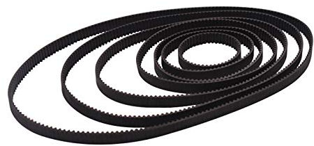 GT2 Zahnriemen, Powertool Gummi-Synchronriemen – 6 mm Breite für 3D-Drucker Riemen CNC-Maschine (2 Stück), 280mm 2GT-6mm, Schwarz , 631