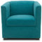 DOMO. collection Sessel Bob FK, kleiner Retro-Sessel mit Armlehnen und Federkern, Polstersessel, Cocktailsessel, Loungesessel, 73 x 75 x 69 cm (BxTxH), Webstoff in türkis