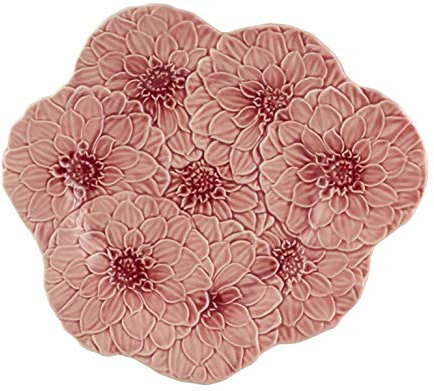 Bordallo Pinheiro Maria Flor Plate 28 Dahlia Rose
