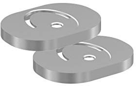 BASI Abdeckrosette aus Edelstahl | 1 Paar | Set bestehend aus 2 Abdeckungen | passend zum variablen Stoßgriff | Cover für Haustüren