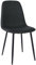 CLP Chaise De Salle A Manger Napier en Similicuir Tissu Ou Velours I Chaise avec Surface D'assise Matelassée Pieds en Metal I Charge Max.150 Kg, Couleur:Noir, Matériel:Tissu
