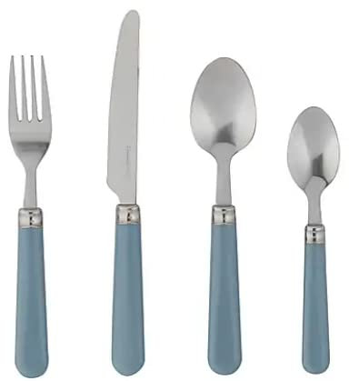 PRESTINE New Ashley Blue 16 Piece Cutlery Set