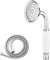 Maynosi Bathroom Classical Shower Head, Traditional Telephone Style Handheld Showers, Retro Ceramic Handle Hand Shower, Victorian Rain Sprayer Showers with 1.5M Hose (Chrome)