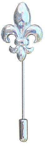 Épingle à Cravate Fleur de Lys, Fabrication Artisanale Française en Étain, par William Sturt des Étains de Jumilhac.