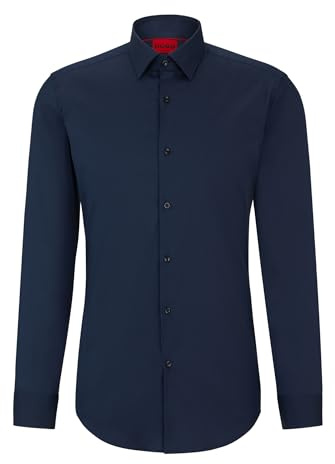 HUGO Hommes Kenno Chemise Slim en Coton Stretch mélangé