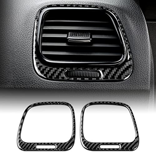 KUNGKIC Auto Armaturenbrett Klimaanlage Luftauslass Entlüftung Srahmen Kohlefaser Aufkleber Dekorative Innenbereich Compatible with VW Volkswagen Scirocco 2009-2016 Zubehör