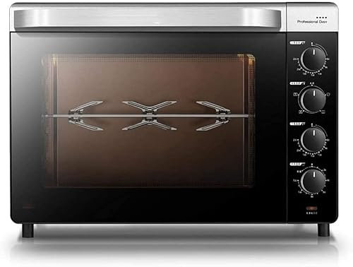 CAZARU Mini Four électrique 52 L avec Double Plaque chauffante, Fonctions de Cuisson Multiples et Gril, contrôle de température réglable, minuterie - 2000W