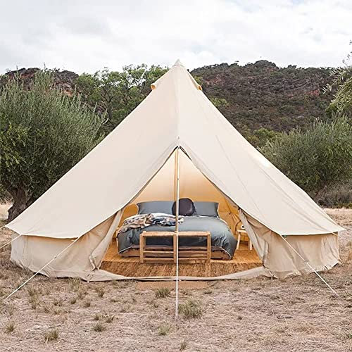 Luxus Jurtenzelt 8-10 Personen Bell Family Campingzelt mit Stabiler Mitte und Türstange Großes Outdoor Glamping Campingzelt Oxford 4 Season Zelt Wasserdicht für Outdoor Camping Jagd Wandern